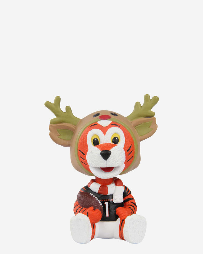 Who Dey Cincinnati Bengals Christmas Mascot Bobble Bro Mini Bobblehead FOCO - FOCO.com
