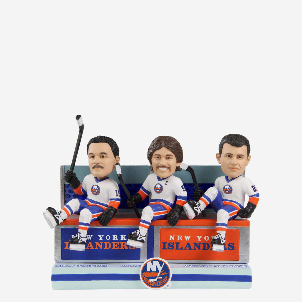 Bryan Trottier & Denis Potvin & Brent Sutter New York Islanders Line Change Triple Bobblehead FOCO - FOCO.com