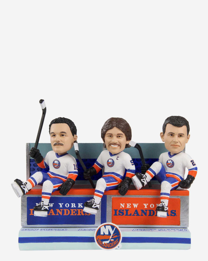 Bryan Trottier & Denis Potvin & Brent Sutter New York Islanders Line Change Triple Bobblehead FOCO - FOCO.com