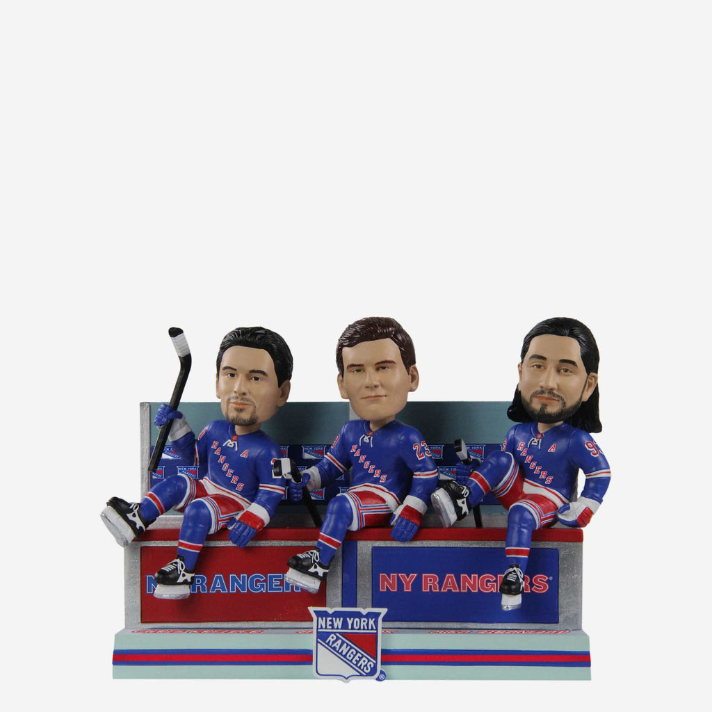 Mika Zibanejad & Adam Fox & Chris Kreider New York Rangers Line Change Bobblehead FOCO - FOCO.com