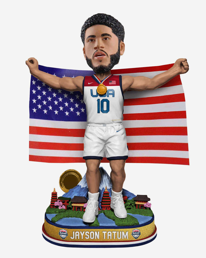 Jayson Tatum USA Basketball Mens National Team 2020 Flag Series Bobblehead FOCO - FOCO.com