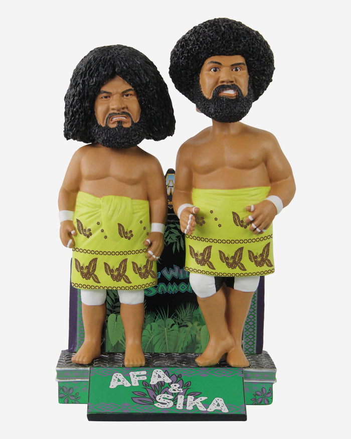 The Wild Samoans WWE Tag Team Bobblehead FOCO - FOCO.com