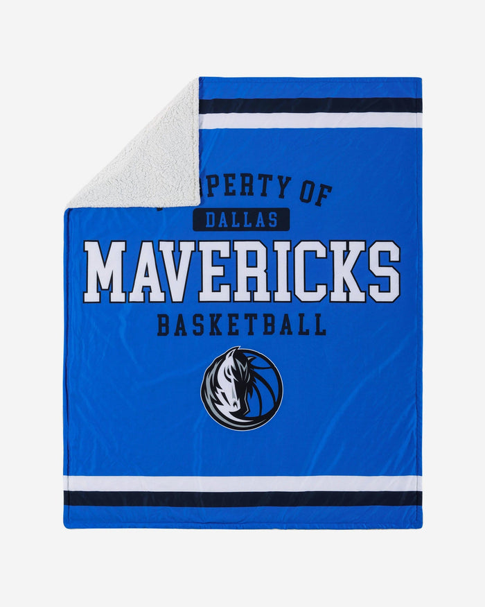 Dallas Mavericks Team Property Sherpa Plush Throw Blanket FOCO - FOCO.com