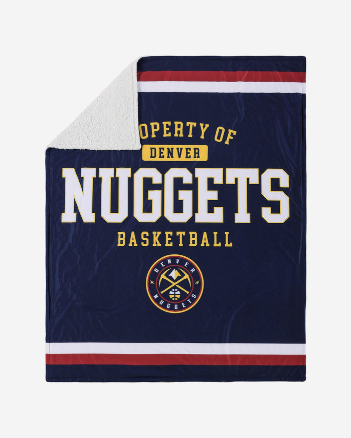 Denver Nuggets Team Property Sherpa Plush Throw Blanket FOCO - FOCO.com