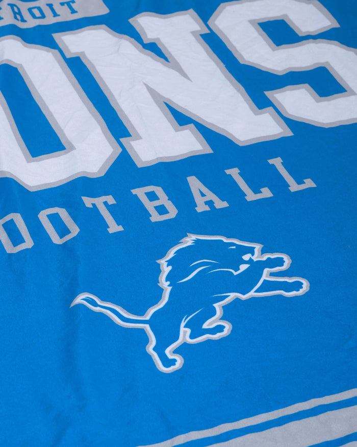 Detroit Lions Team Property Sherpa Plush Throw Blanket FOCO - FOCO.com