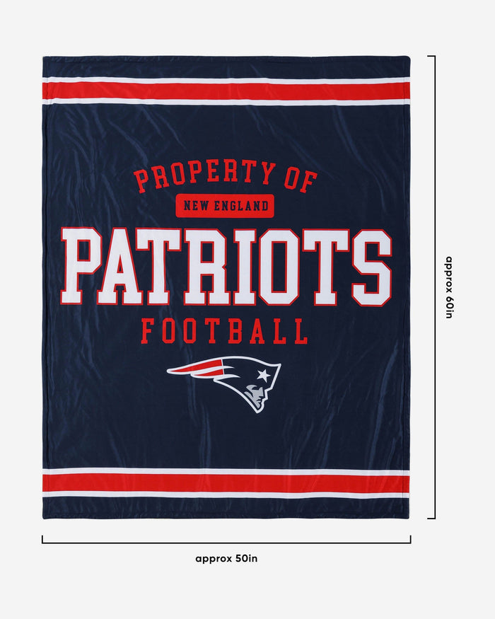 New England Patriots Team Property Sherpa Plush Throw Blanket FOCO - FOCO.com