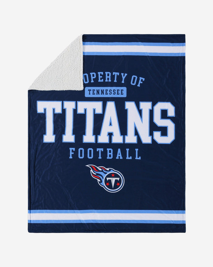 Tennessee Titans Team Property Sherpa Plush Throw Blanket FOCO - FOCO.com