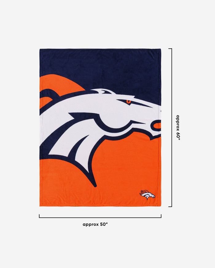 Denver Broncos Supreme Slumber Plush Throw Blanket FOCO - FOCO.com