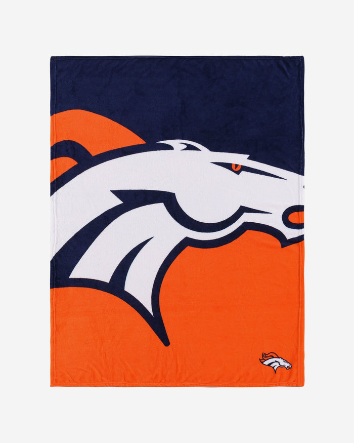 Denver Broncos Supreme Slumber Plush Throw Blanket FOCO - FOCO.com