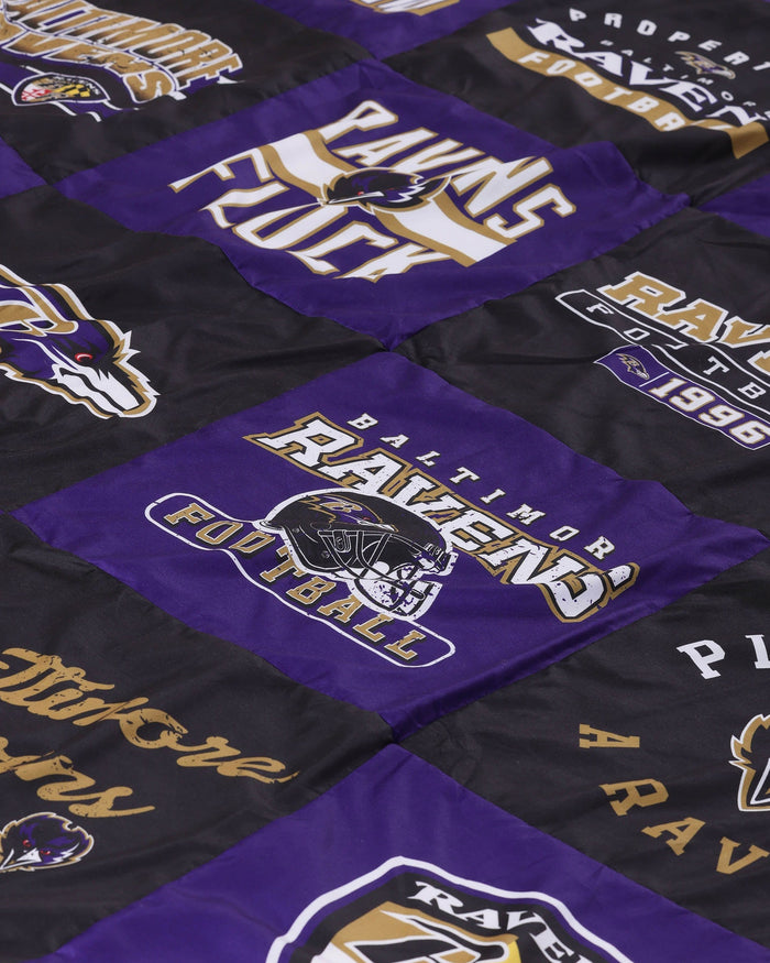 Baltimore Ravens Team Pride Patches Quilt FOCO - FOCO.com