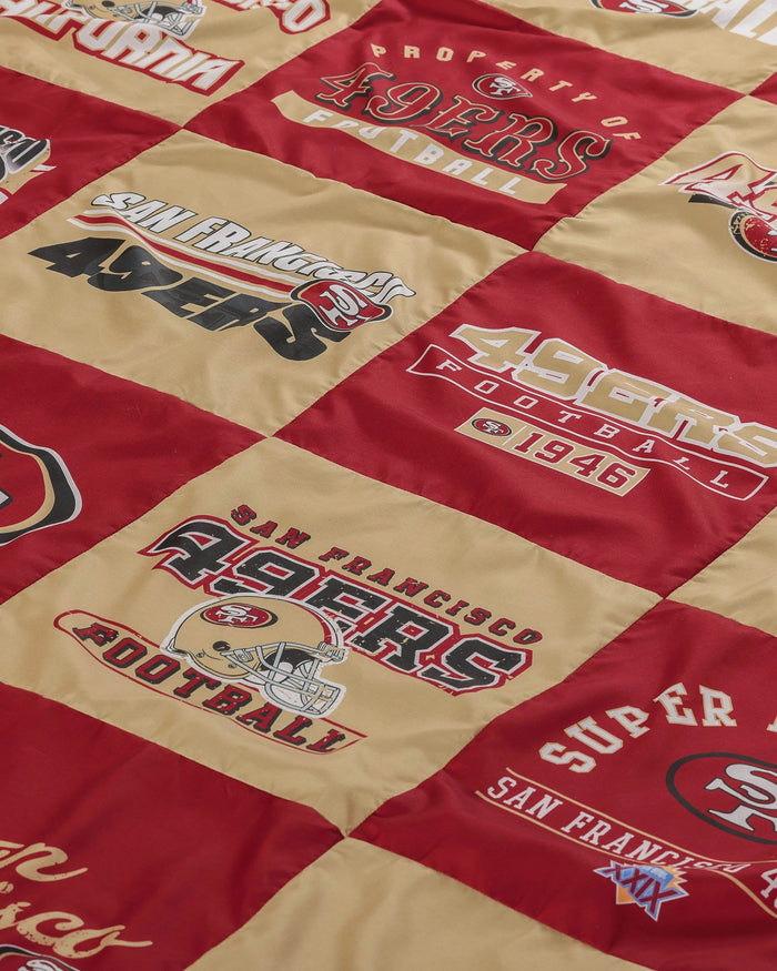 San Francisco 49ers Team Pride Patches Quilt FOCO - FOCO.com