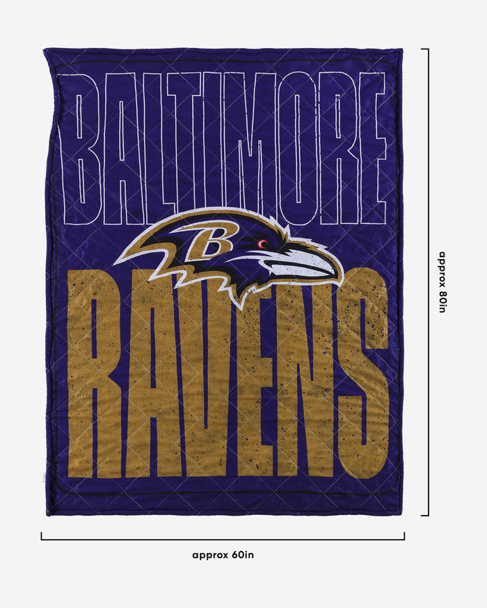 Baltimore Ravens Big Game Sherpa Lined Throw Blanket FOCO - FOCO.com