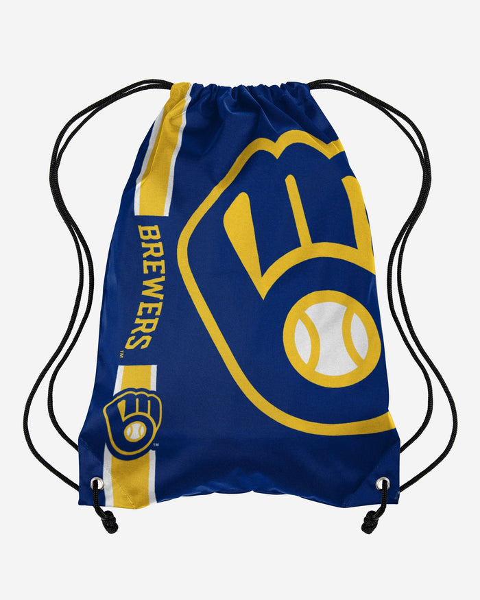 Milwaukee Brewers Big Logo Drawstring Backpack FOCO - FOCO.com