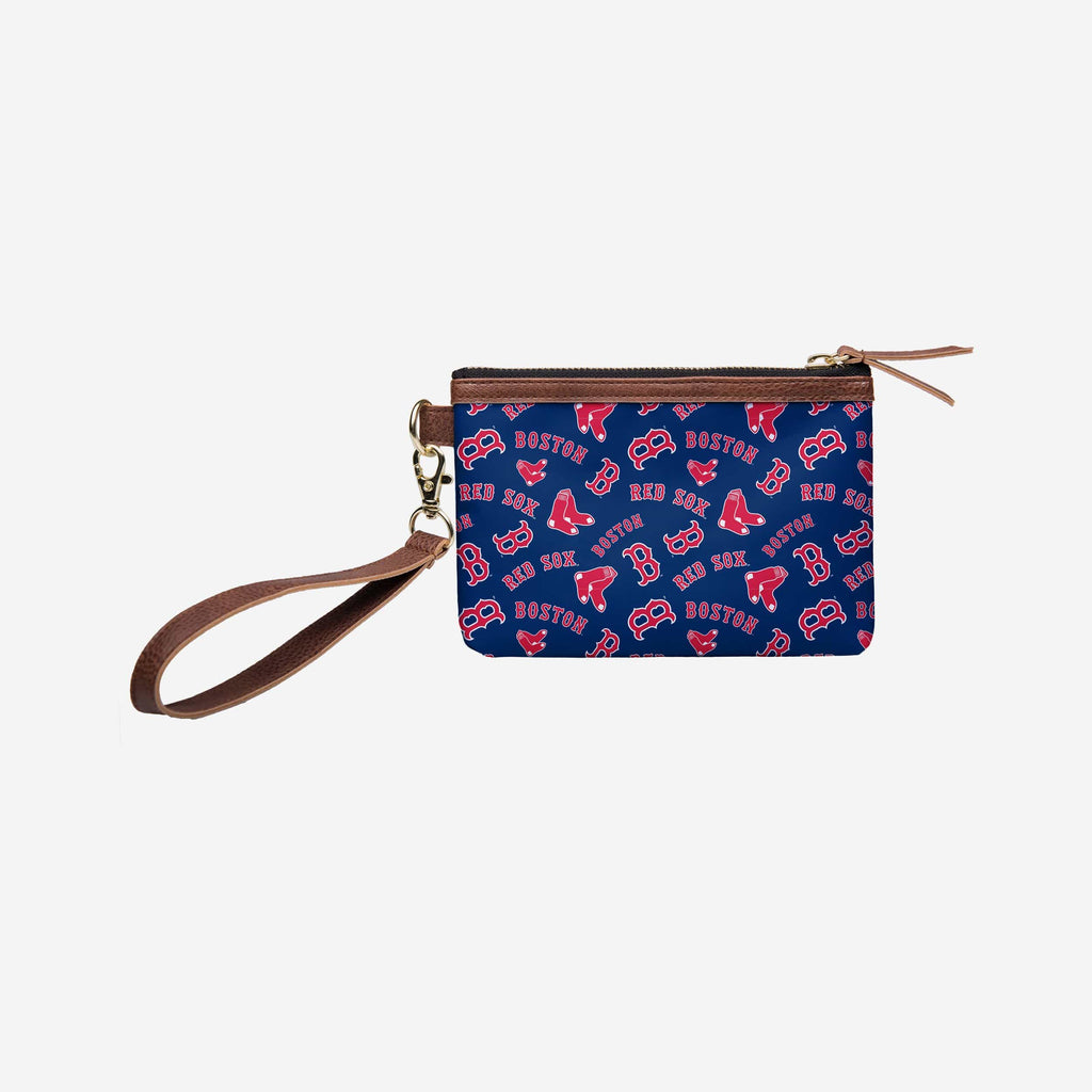 Boston Red Sox Printed Collection Repeat Logo Wristlet FOCO - FOCO.com