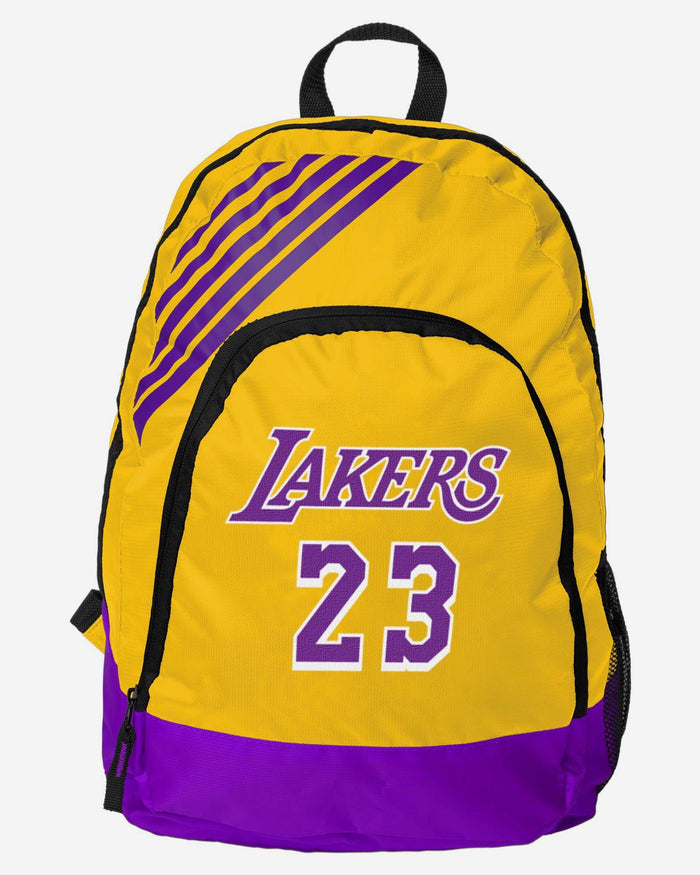 LeBron James Los Angeles Lakers Border Stripe Backpack FOCO - FOCO.com