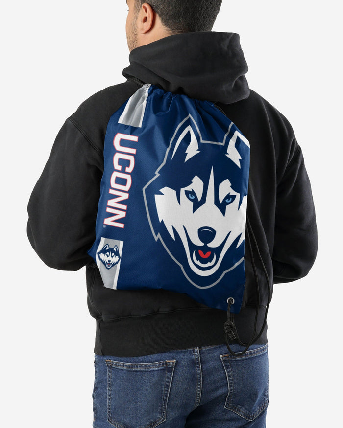 UConn Huskies Big Logo Drawstring Backpack FOCO - FOCO.com