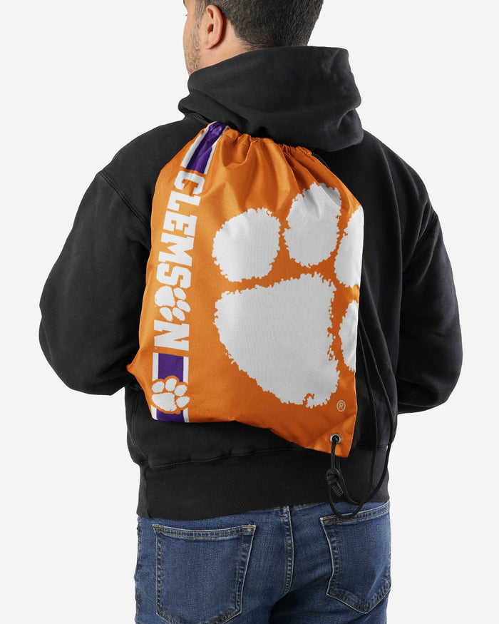 Clemson Tigers Big Logo Drawstring Backpack FOCO - FOCO.com