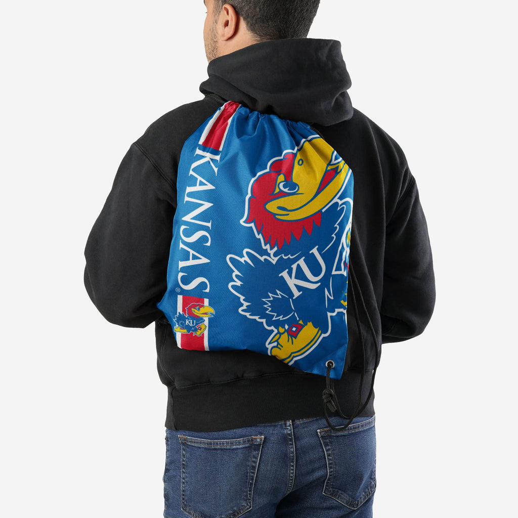 Kansas Jayhawks Big Logo Drawstring Backpack FOCO