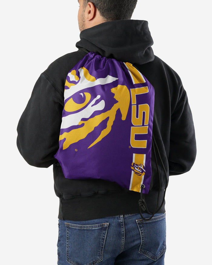 LSU Tigers Big Logo Drawstring Backpack FOCO - FOCO.com