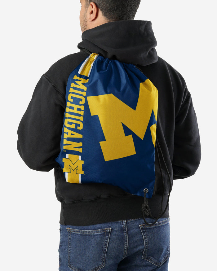 Michigan Wolverines Big Logo Drawstring Backpack FOCO - FOCO.com