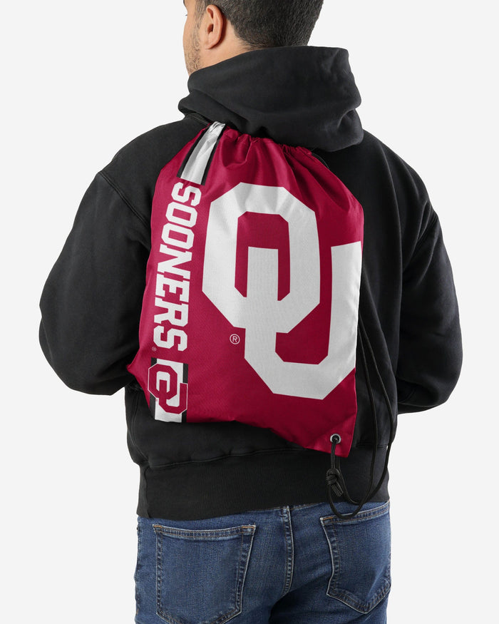 Oklahoma Sooners Big Logo Drawstring Backpack FOCO - FOCO.com