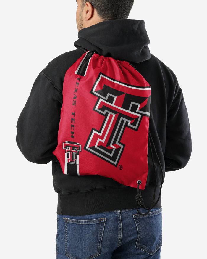 Texas Tech Red Raiders Big Logo Drawstring Backpack FOCO - FOCO.com