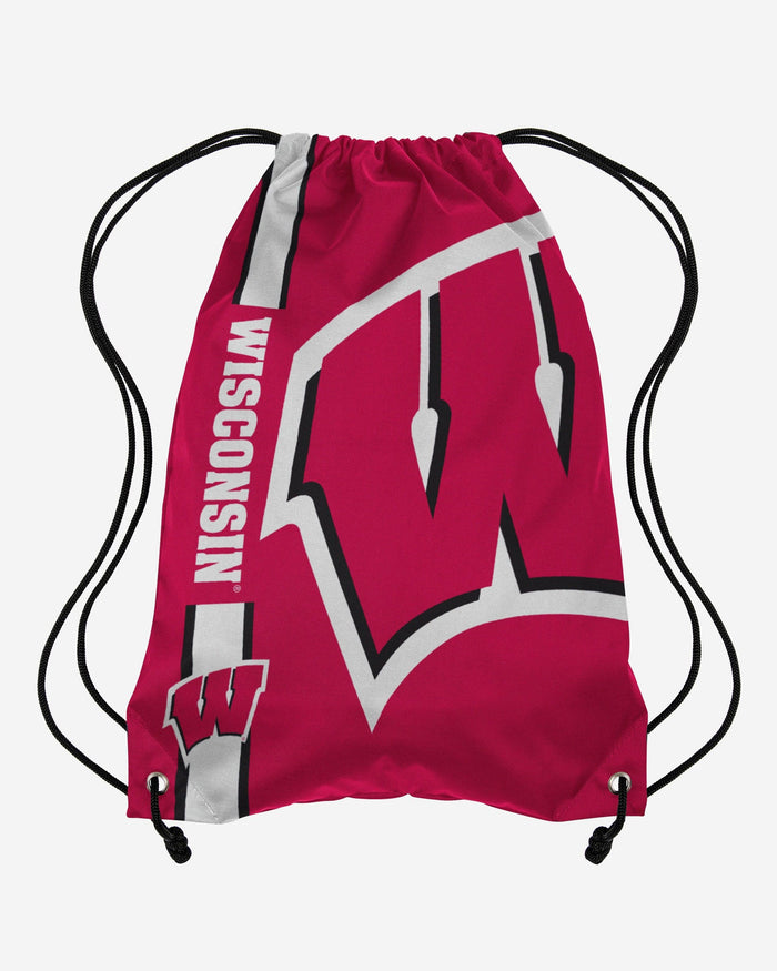 Wisconsin Badgers Big Logo Drawstring Backpack FOCO - FOCO.com