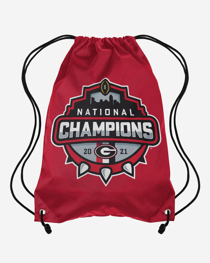 Georgia Bulldogs 2021 Football National Champions Drawstring Backpack FOCO - FOCO.com