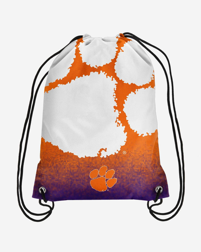 Clemson Tigers Gradient Drawstring Backpack FOCO - FOCO.com