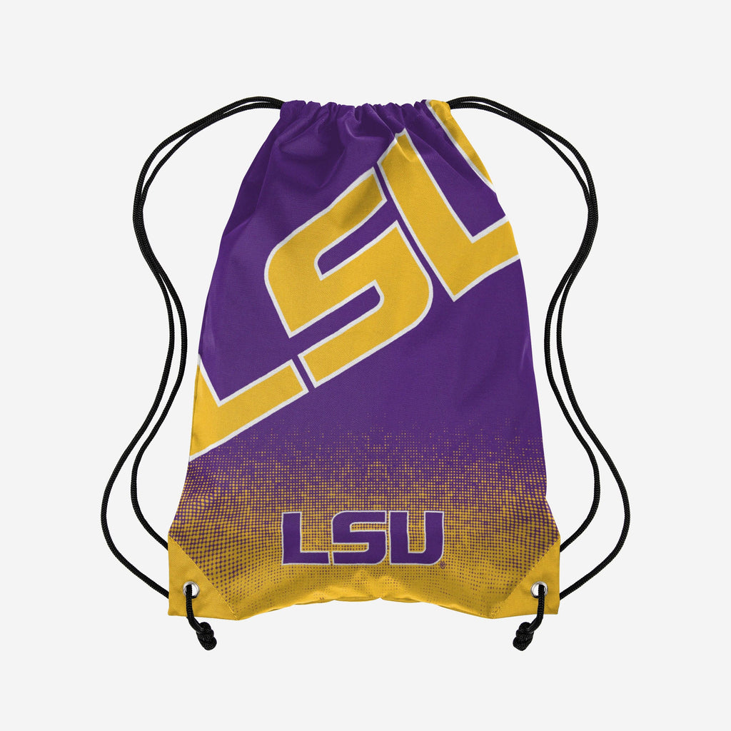 LSU Tigers Gradient Drawstring Backpack FOCO - FOCO.com