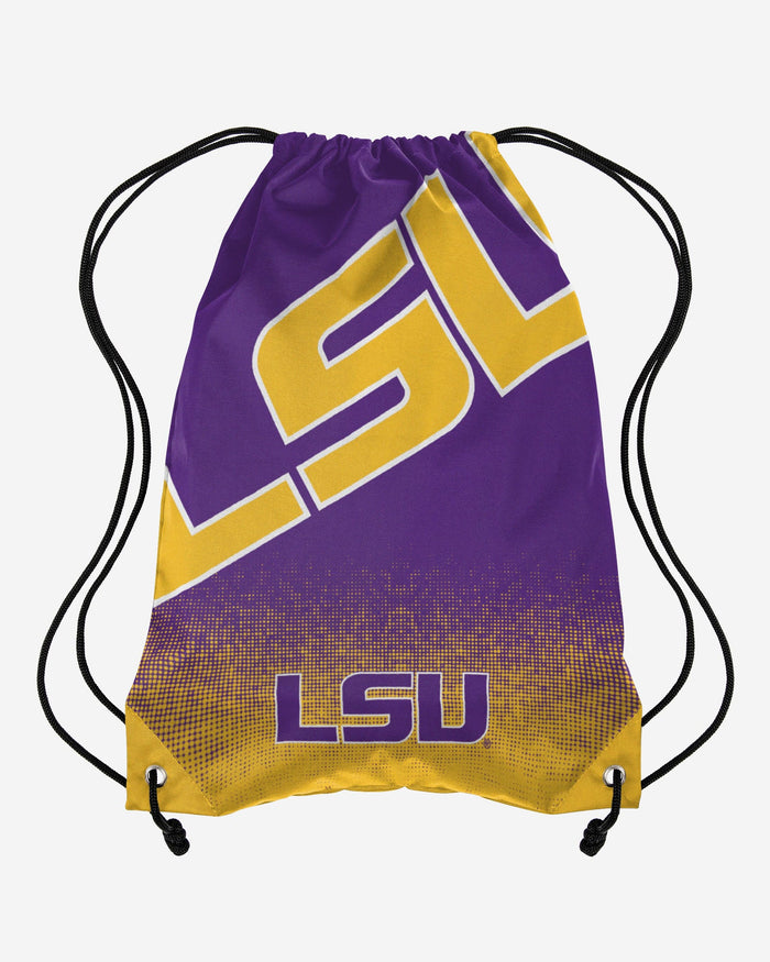 LSU Tigers Gradient Drawstring Backpack FOCO - FOCO.com