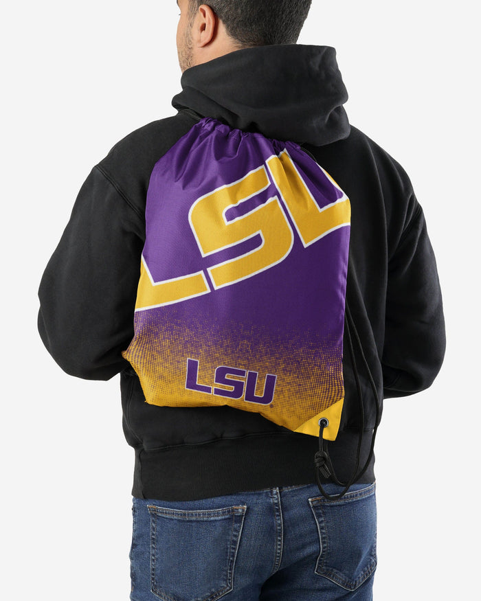 LSU Tigers Gradient Drawstring Backpack FOCO - FOCO.com