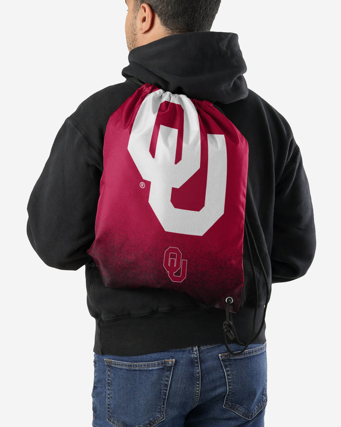 Oklahoma Sooners Gradient Drawstring Backpack FOCO - FOCO.com