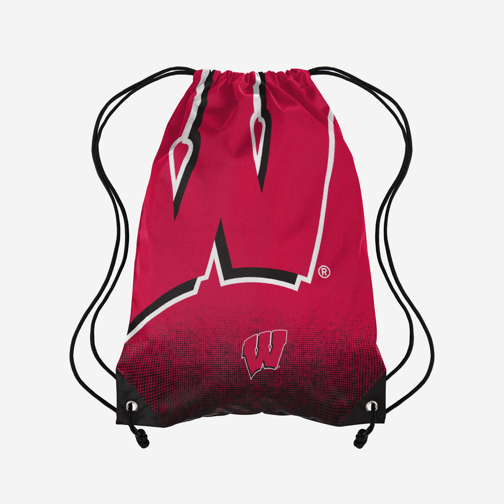 Wisconsin Badgers Gradient Drawstring Backpack FOCO - FOCO.com
