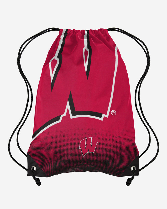 Wisconsin Badgers Gradient Drawstring Backpack FOCO - FOCO.com