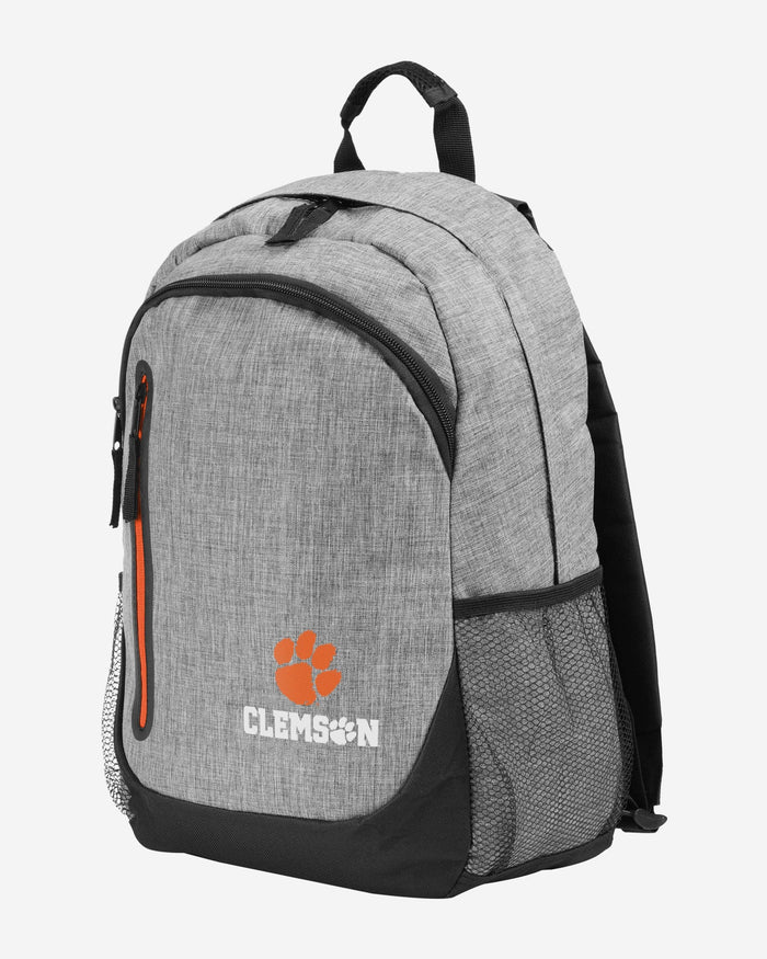 Clemson Tigers Heather Grey Bold Color Backpack FOCO - FOCO.com