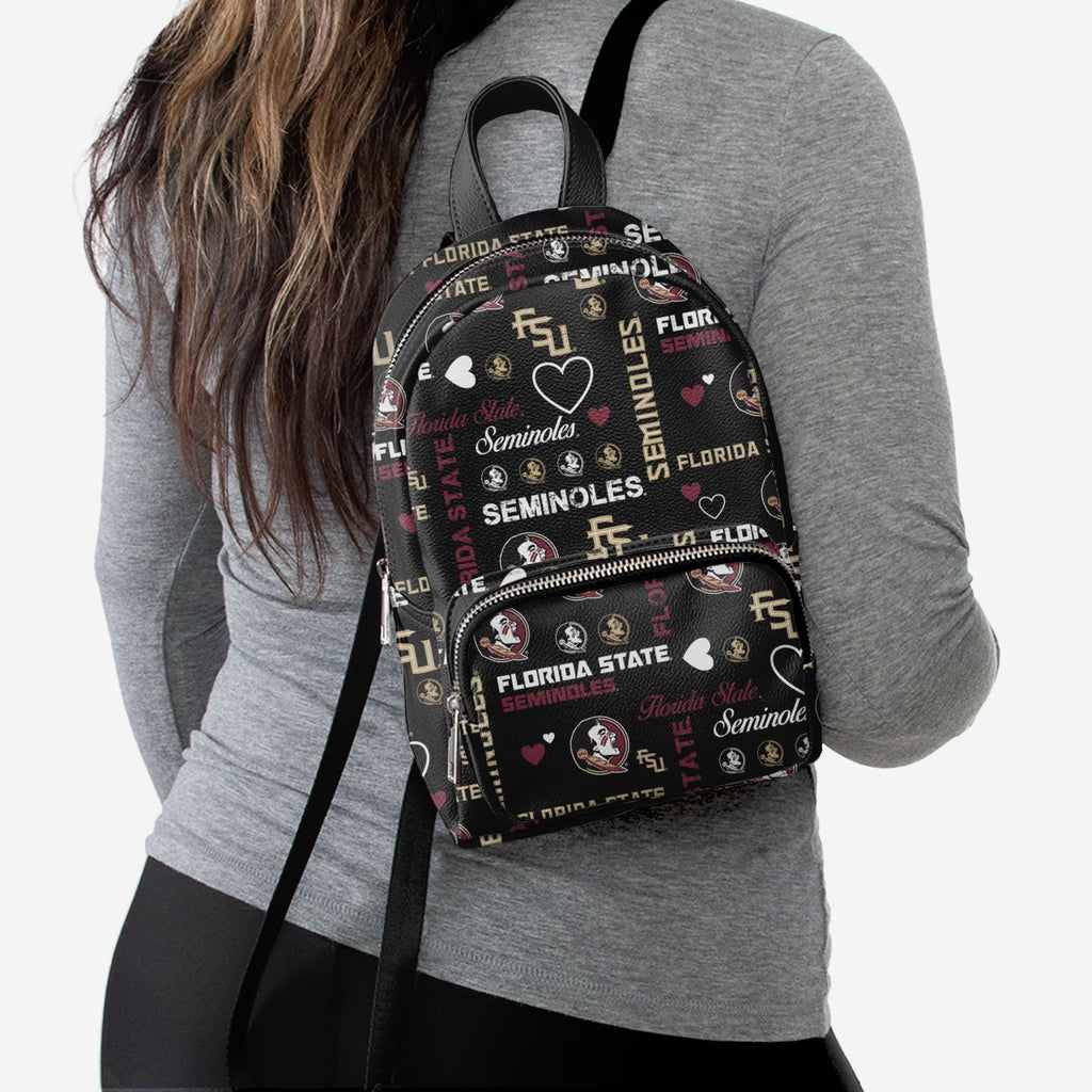 Fsu Backpack Florida State Seminoles Logo Love Mini Backpack FOCO