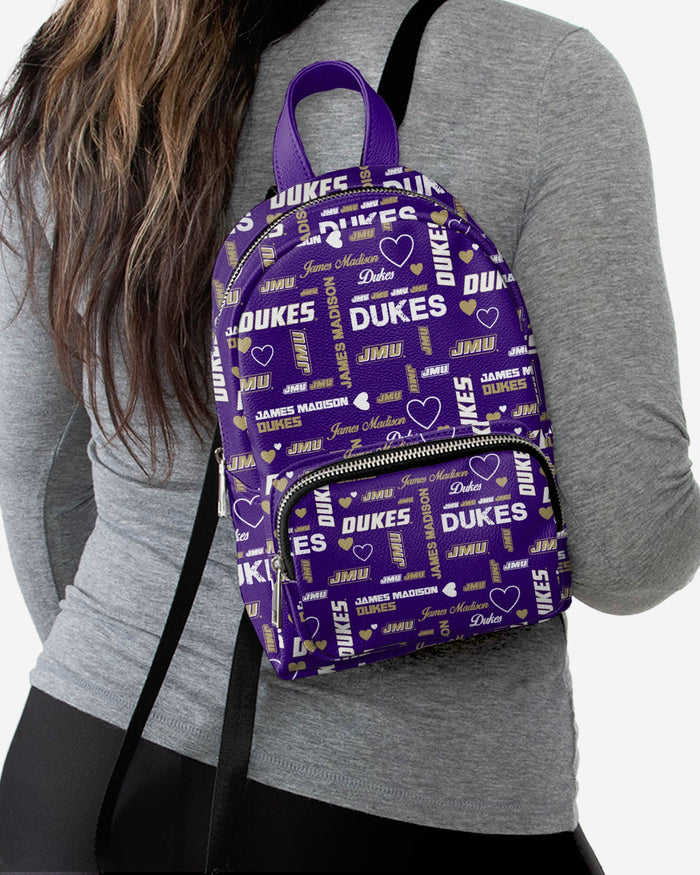 James Madison Dukes Logo Love Mini Backpack FOCO - FOCO.com