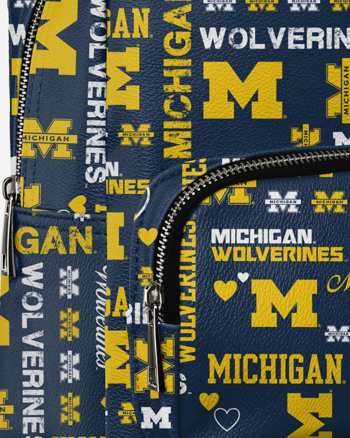 Michigan Wolverines Logo Love Mini Backpack FOCO - FOCO.com