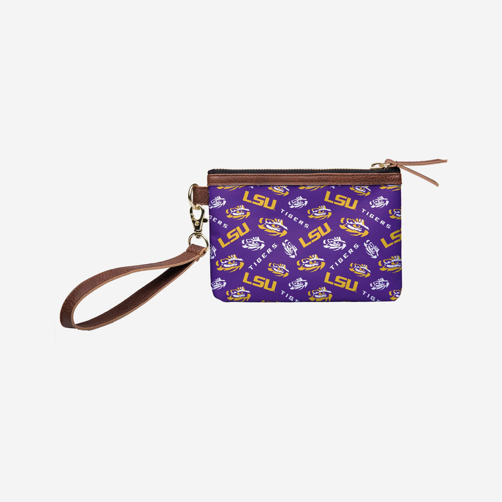 LSU Tigers Printed Collection Repeat Logo Wristlet FOCO - FOCO.com