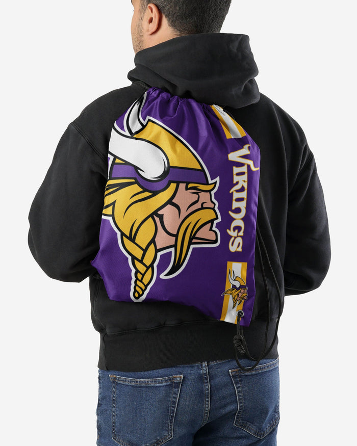 Minnesota Vikings Big Logo Drawstring Backpack FOCO - FOCO.com
