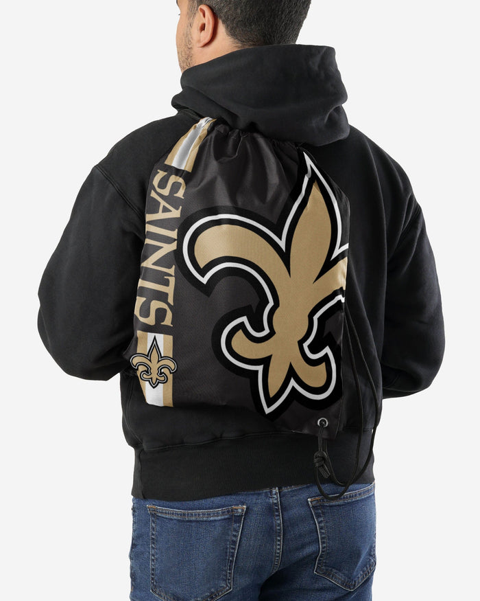 New Orleans Saints Big Logo Drawstring Backpack FOCO - FOCO.com