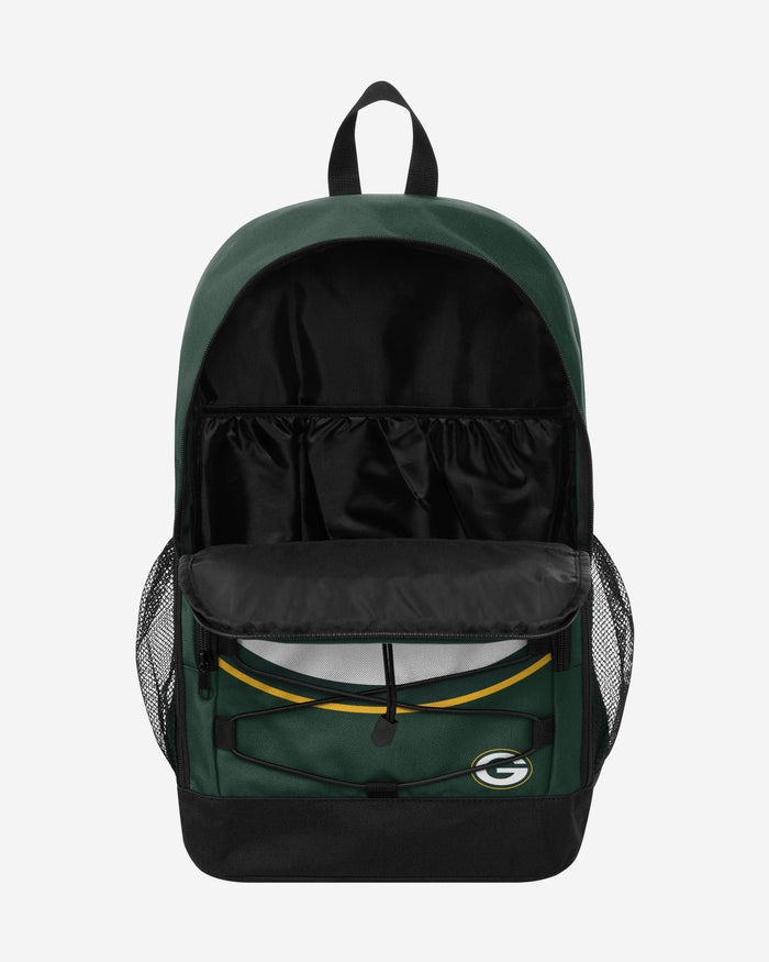 Green Bay Packers Big Logo Bungee Backpack FOCO - FOCO.com