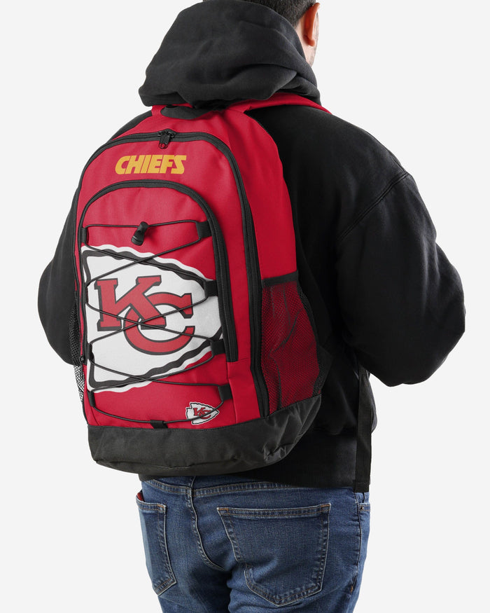Kansas City Chiefs Big Logo Bungee Backpack FOCO - FOCO.com