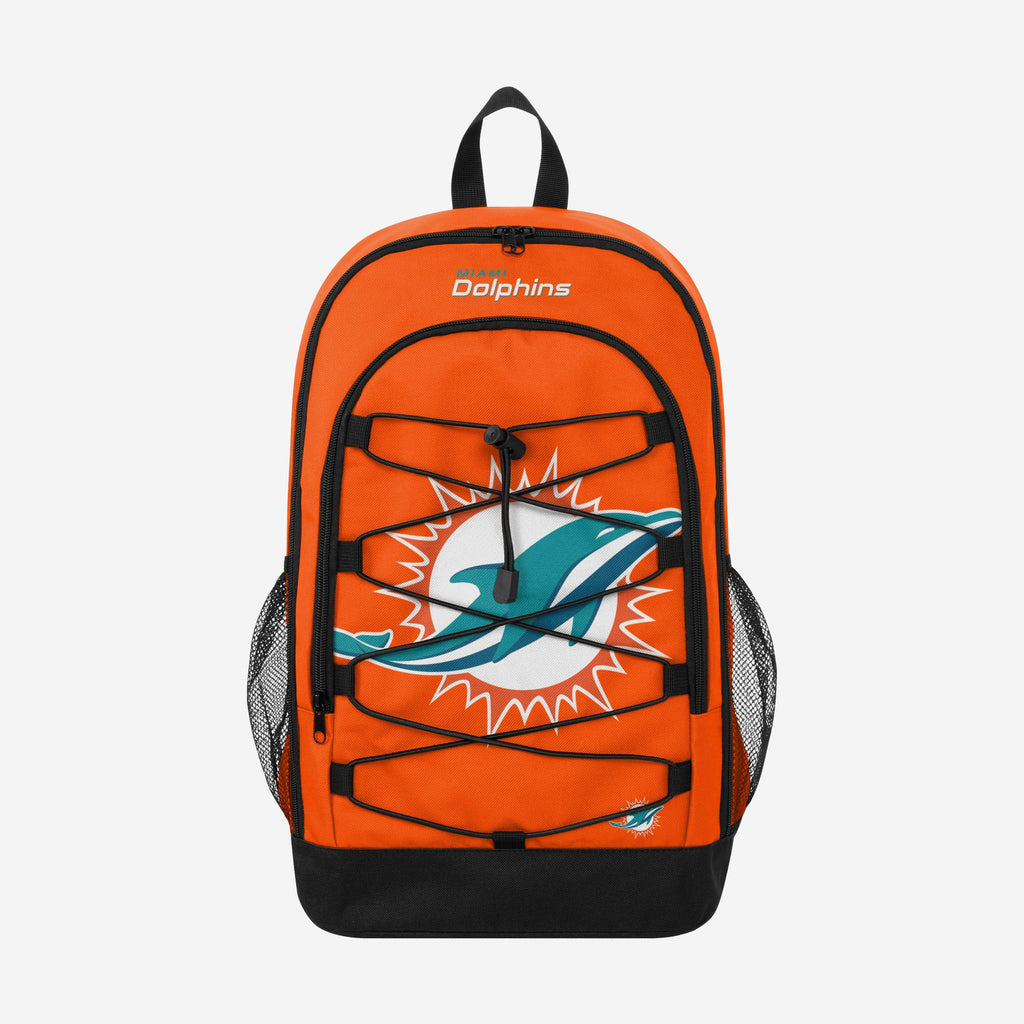 Miami Dolphins Big Logo Bungee Backpack FOCO - FOCO.com
