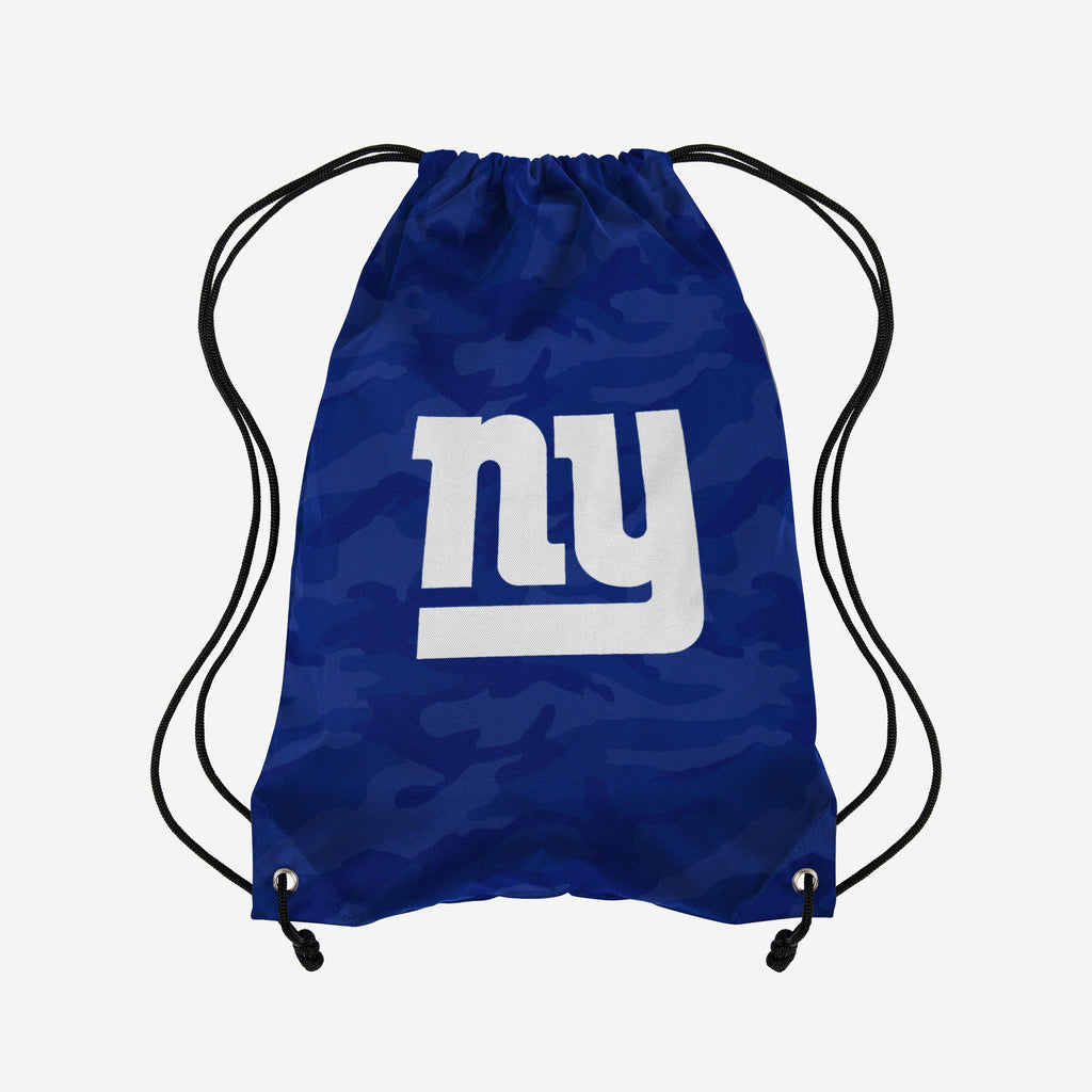 New York Giants Big Logo Camo Drawstring Backpack FOCO - FOCO.com