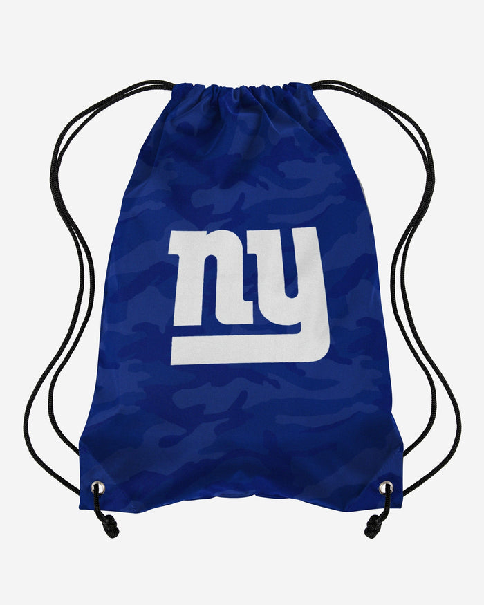 New York Giants Big Logo Camo Drawstring Backpack FOCO - FOCO.com