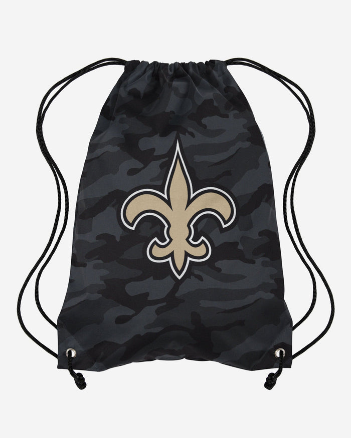 New Orleans Saints Big Logo Camo Drawstring Backpack FOCO - FOCO.com