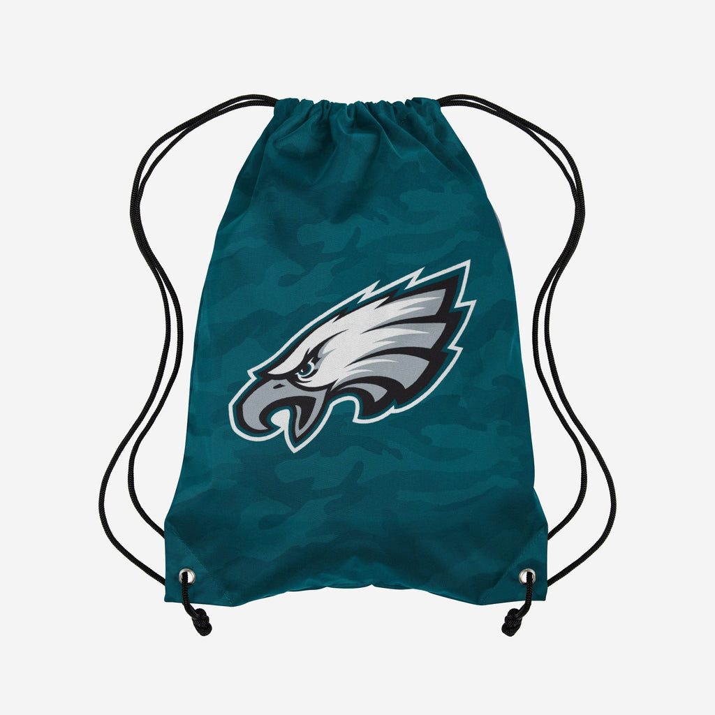 Philadelphia Eagles Big Logo Camo Drawstring Backpack FOCO - FOCO.com