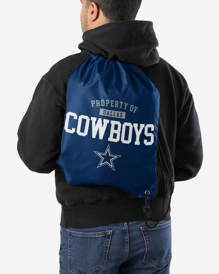 Dallas Cowboys Property Of Drawstring Backpack FOCO - FOCO.com